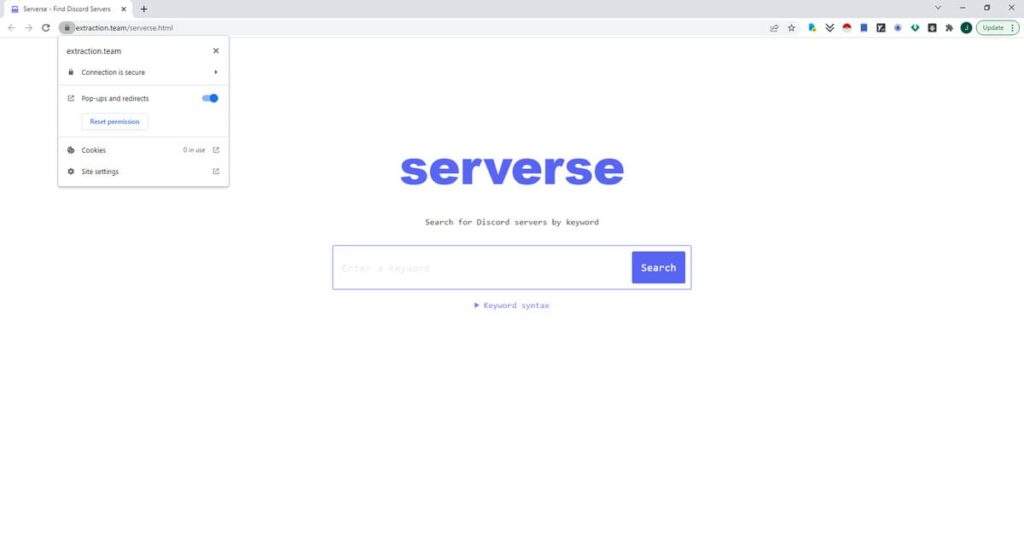 Serverse, a search utility made by Jake Creps and @aleksanderrr_